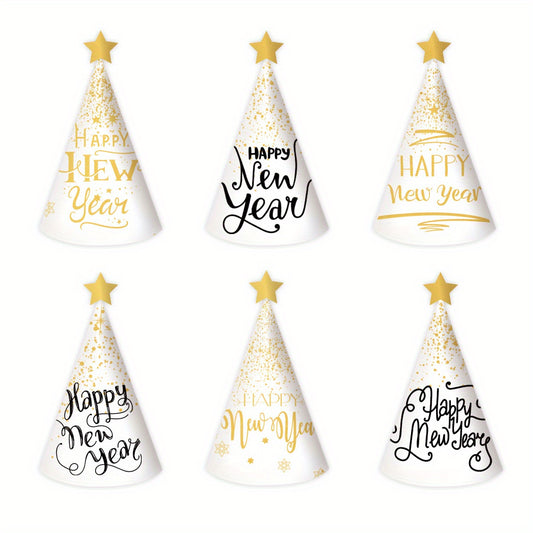 6pcs 3D Paper Hat Year Party Photo Props Party Supplies Decoration
