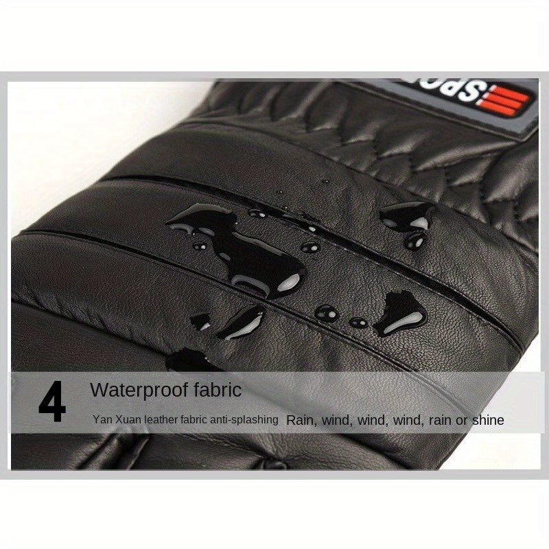 Winter Thickened Velvet Warm Gloves Waterproof And Warm Skiing
