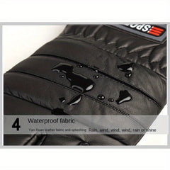 Winter Thickened Velvet Warm Gloves Waterproof And Warm Skiing