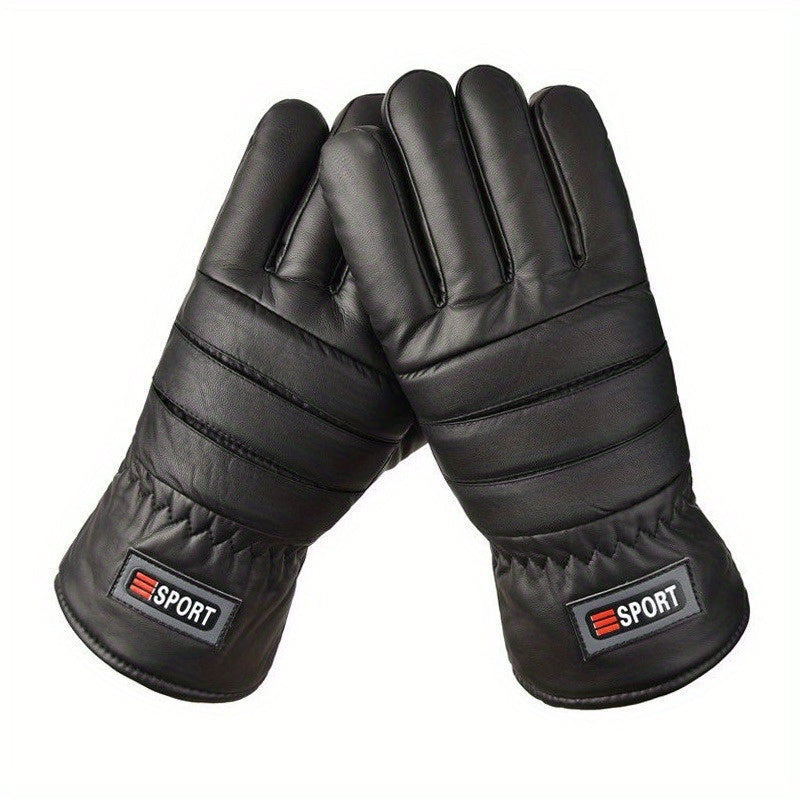 Winter Thickened Velvet Warm Gloves Waterproof And Warm Skiing