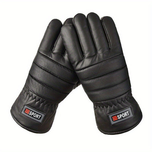 Winter Thickened Velvet Warm Gloves Waterproof And Warm Skiing