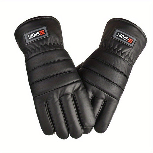 Winter Thickened Velvet Warm Gloves Waterproof And Warm Skiing