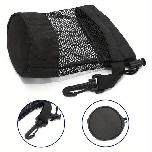 Golf Mesh Bag Single Side Drawstring Strap w/ Pocket