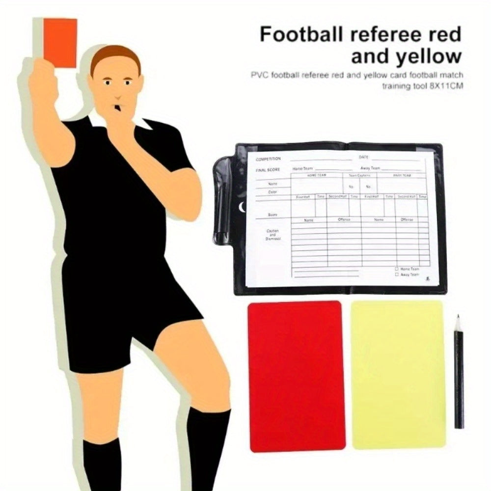 Soccer Referee Card Set with Pencil - Football Accessories
