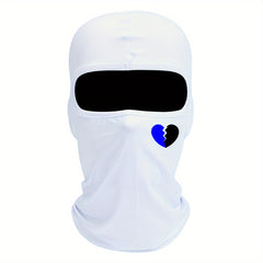 Breathable Balaclava Heart Printed Mask Motorcycle Head Cover Full Face Mask