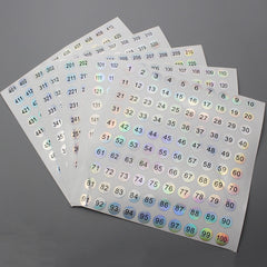 1000 Laser Digital Number Stickers