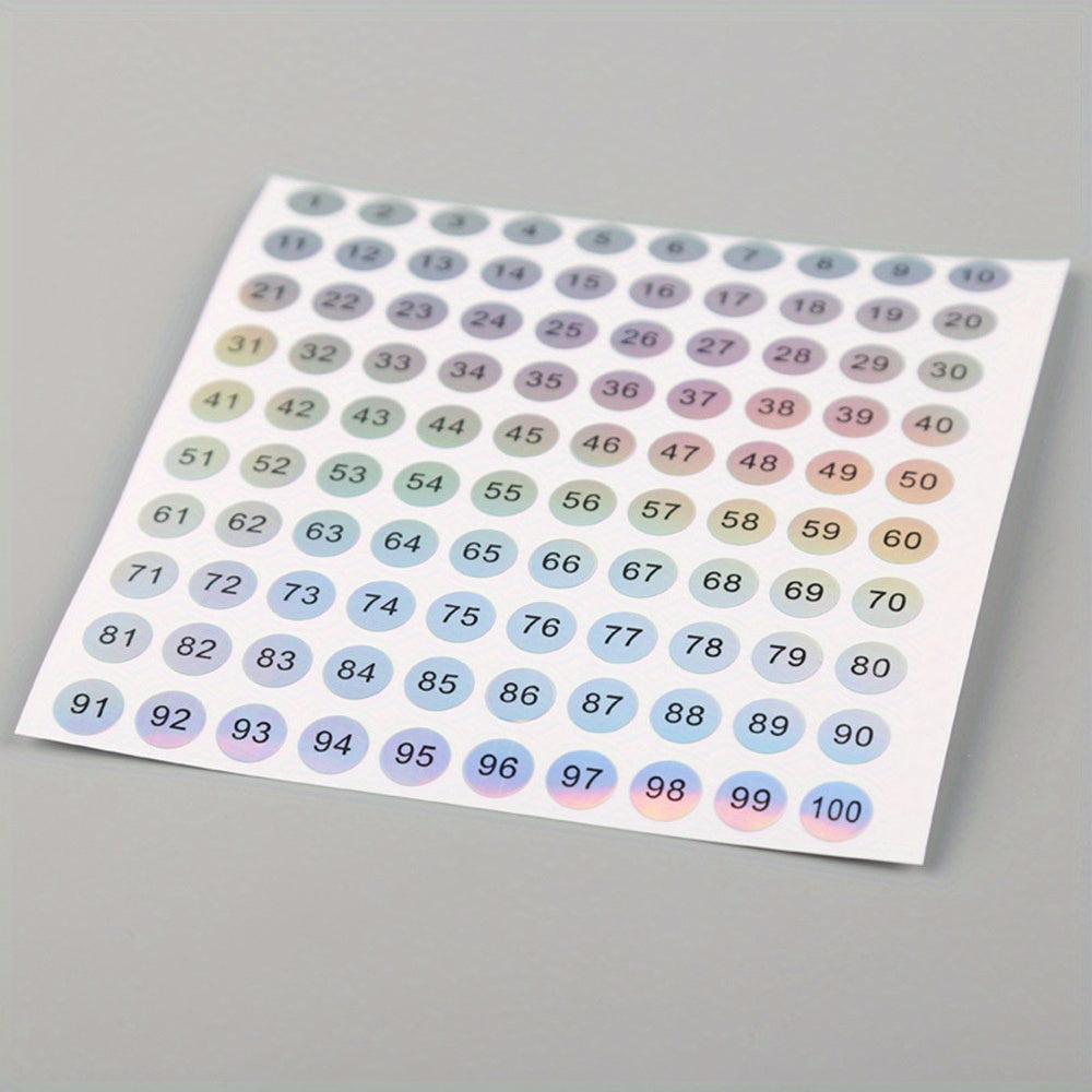 1000 Laser Digital Number Stickers
