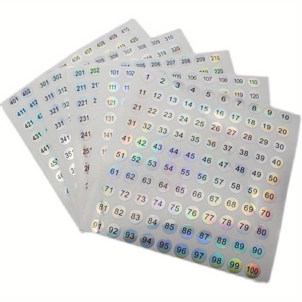 1000 Laser Digital Number Stickers