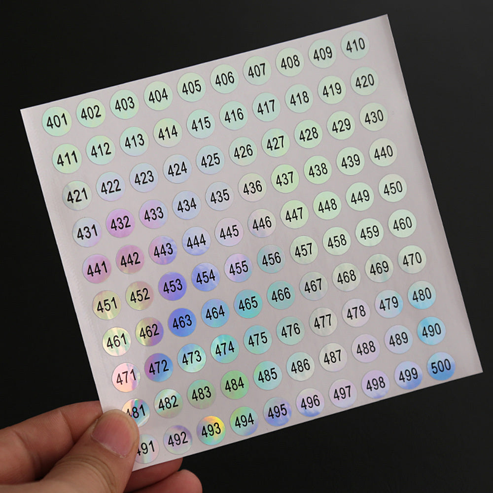 1000 Laser Digital Number Stickers