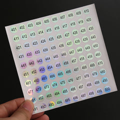 1000 Laser Digital Number Stickers