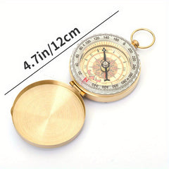G50F Flip Cover Copper Compass for Outdoor Camping
