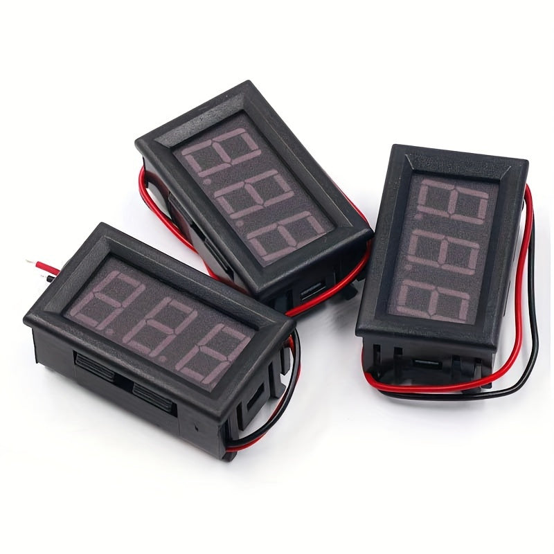 DC 5-120V Digital Mini Voltmeter LED Panel Voltage Tester Car Motorcycle Monitor