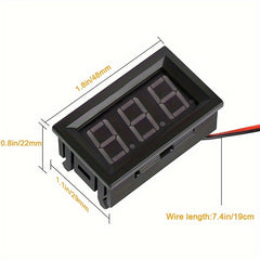 DC 5-120V Digital Mini Voltmeter LED Panel Voltage Tester Car Motorcycle Monitor