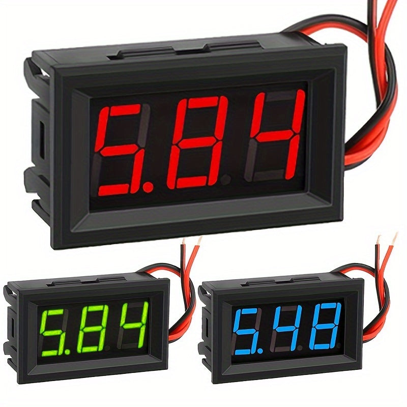 DC 5-120V Digital Mini Voltmeter LED Panel Voltage Tester Car Motorcycle Monitor