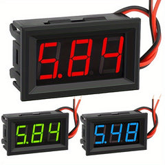 DC 5-120V Digital Mini Voltmeter LED Panel Voltage Tester Car Motorcycle Monitor