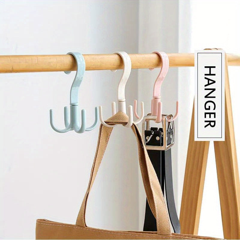 Space Saving Rotated Hanger Hooks Wardrobe Clothes Rack Organizer