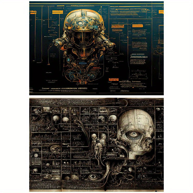8pcs Cyberpunk Retro Journal Decoration DIY Tools Stationery Arts Crafts