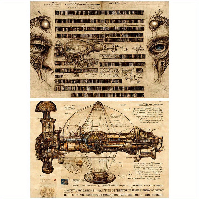 8pcs Cyberpunk Retro Journal Decoration DIY Tools Stationery Arts Crafts