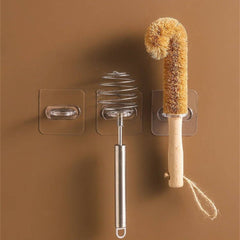 4pcs Reusable Transparent Wall Hooks Waterproof Heavy Duty Self Adhesive Hooks