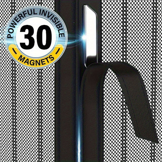 Magnetic Screen Door Heavy Duty Mesh Keeps Bugs Out