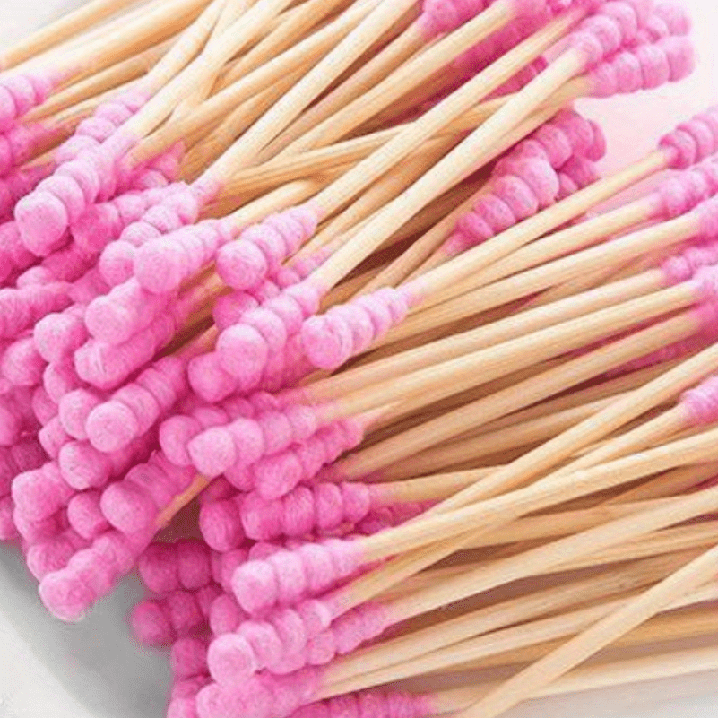 100pcs Double Headed Cotton Swabs for Ear & Nose Cleaning and Makeup