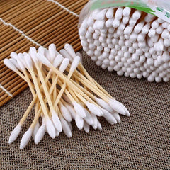 100pcs Double Headed Cotton Swabs for Ear & Nose Cleaning and Makeup