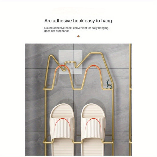 Corner Hanging Slippers Hook Rack Metal Drain Rack - Space Saving Organizer
