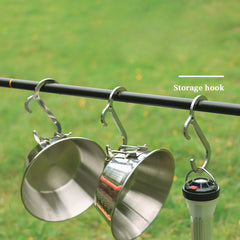 1pc Stainless Steel S Shape Hook Non Slip Camping Accessories