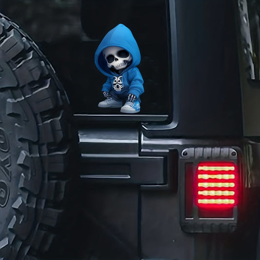 Skeleton Man Waterproof Vinyl Sticker for Vehicles & Laptops