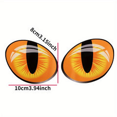 3D Stereo Reflective Cat Eye Stickers Rearview Mirror Decal Car Decoration