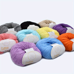2pcs 100 Cotton Yarn Silk Knitting Soft Combed Cotton Hand Warm Yarn Crochet