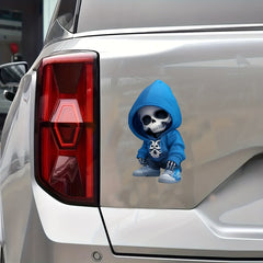Skeleton Man Waterproof Vinyl Sticker for Vehicles & Laptops