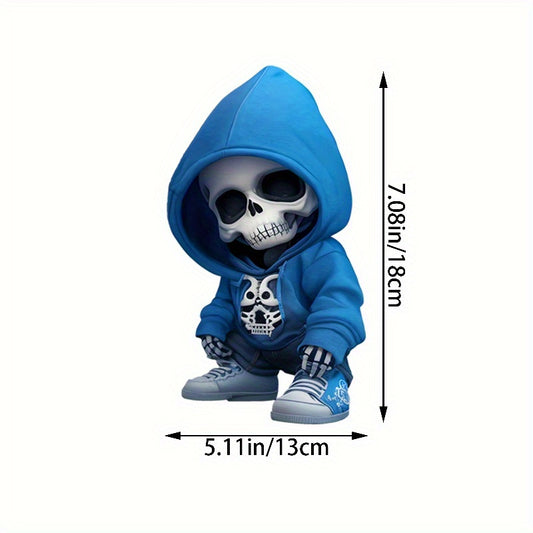 Skeleton Man Waterproof Vinyl Sticker for Vehicles & Laptops