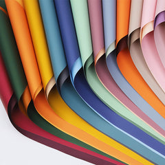 20 Sheets Flower Wrapping Paper Double Sided Colored Bouquet Packaging OPP
