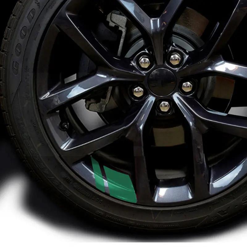 Reflective Car Wheel Rim Vinyl Stickers - Set of 4