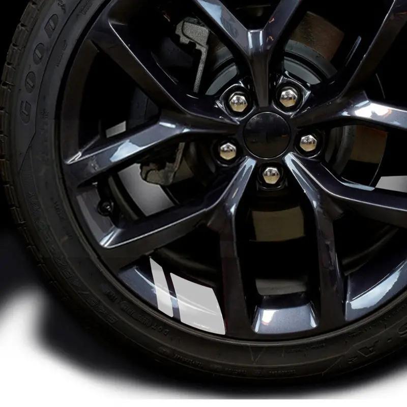 Reflective Car Wheel Rim Vinyl Stickers - Set of 4
