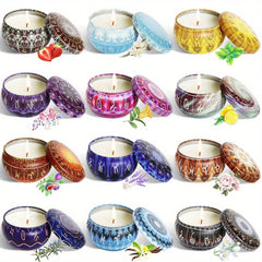 12pcs Aromatherapy Candle Gift Set Beeswax Scented Candles, Perfect Gift