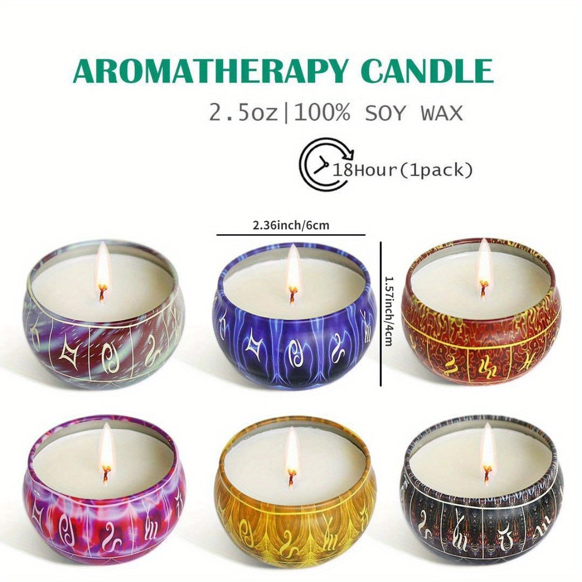 12pcs Aromatherapy Candle Gift Set Beeswax Scented Candles, Perfect Gift