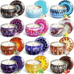 12pcs Aromatherapy Candle Gift Set Beeswax Scented Candles, Perfect Gift