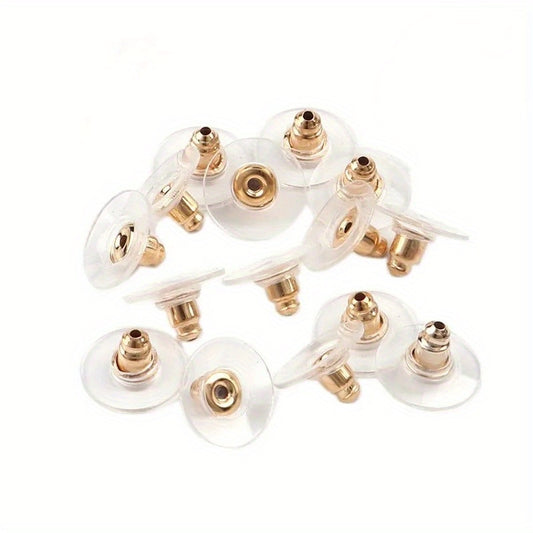 50 Soft Silicone Earring Back Stoppers Safety Pin Backs DIY Findings