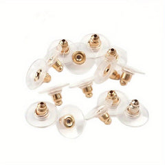 50 Soft Silicone Earring Back Stoppers Safety Pin Backs DIY Findings