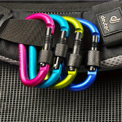4pcs D Type Aluminum Alloy Lock Buckle for Outdoor Camping