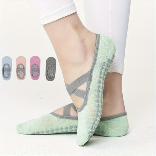 Women's Cross Strap Yoga Socks Breathable Non-slip Sport Socks