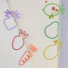 20pcs Random Cartoon Style Paper Clip Creative Shape Paper Clip Photo Folder Pin