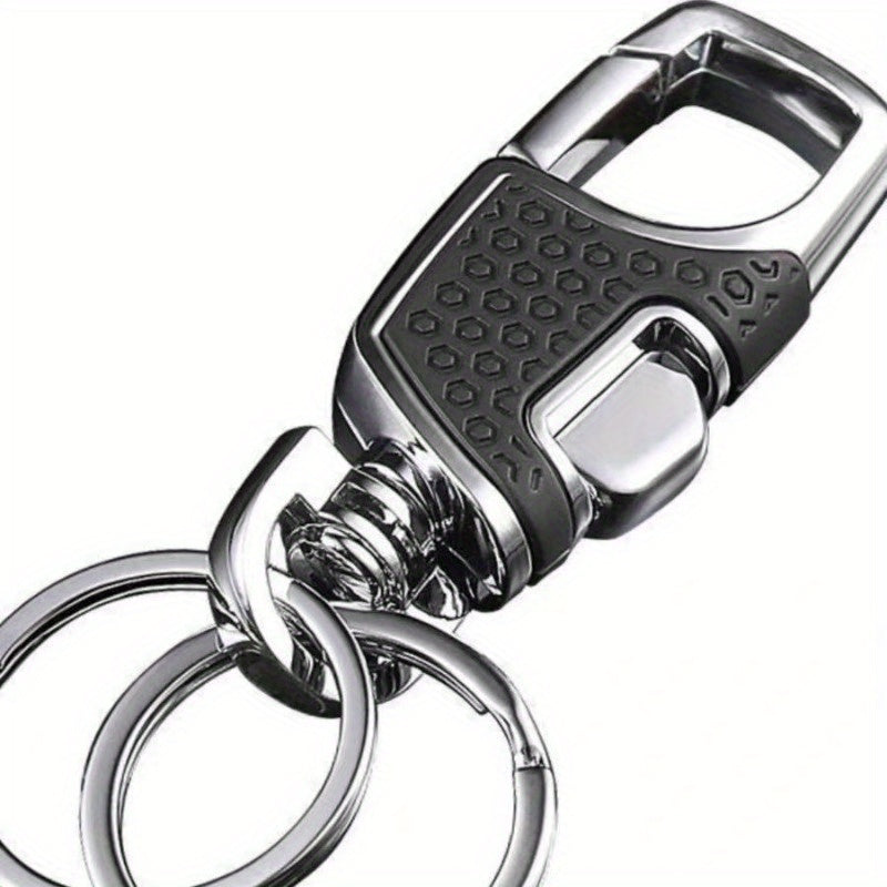 Metal Car Key Chain One Press And Open Creative Men's Anti lost Key Ring
