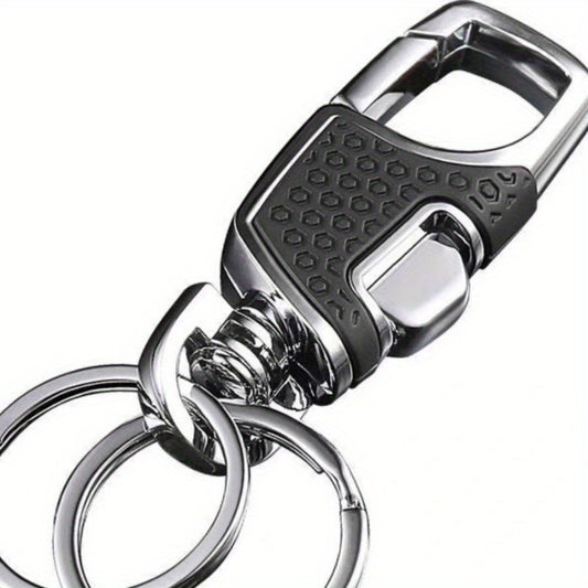 Metal Car Key Chain One Press And Open Creative Men's Anti lost Key Ring