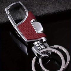 Metal Car Key Chain One Press And Open Creative Men's Anti lost Key Ring