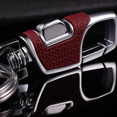 Metal Car Key Chain One Press And Open Creative Men's Anti lost Key Ring