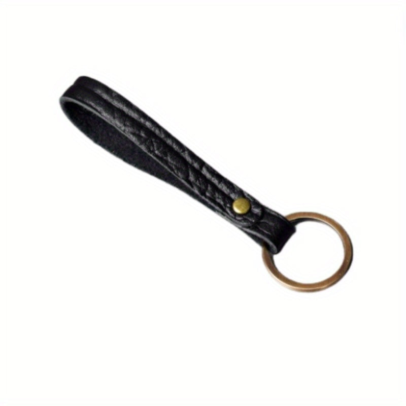 Brown Vintage Style Faux Leather Keychain Gift