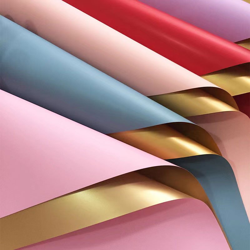 20 Sheets Golden Plated Paper Flower Basket Wrapping